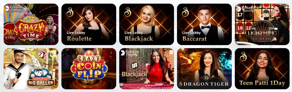 Jeux de casino en direct MEGA BET CASINO