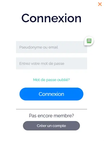 Connexion des membres du Mega Bet Casino
