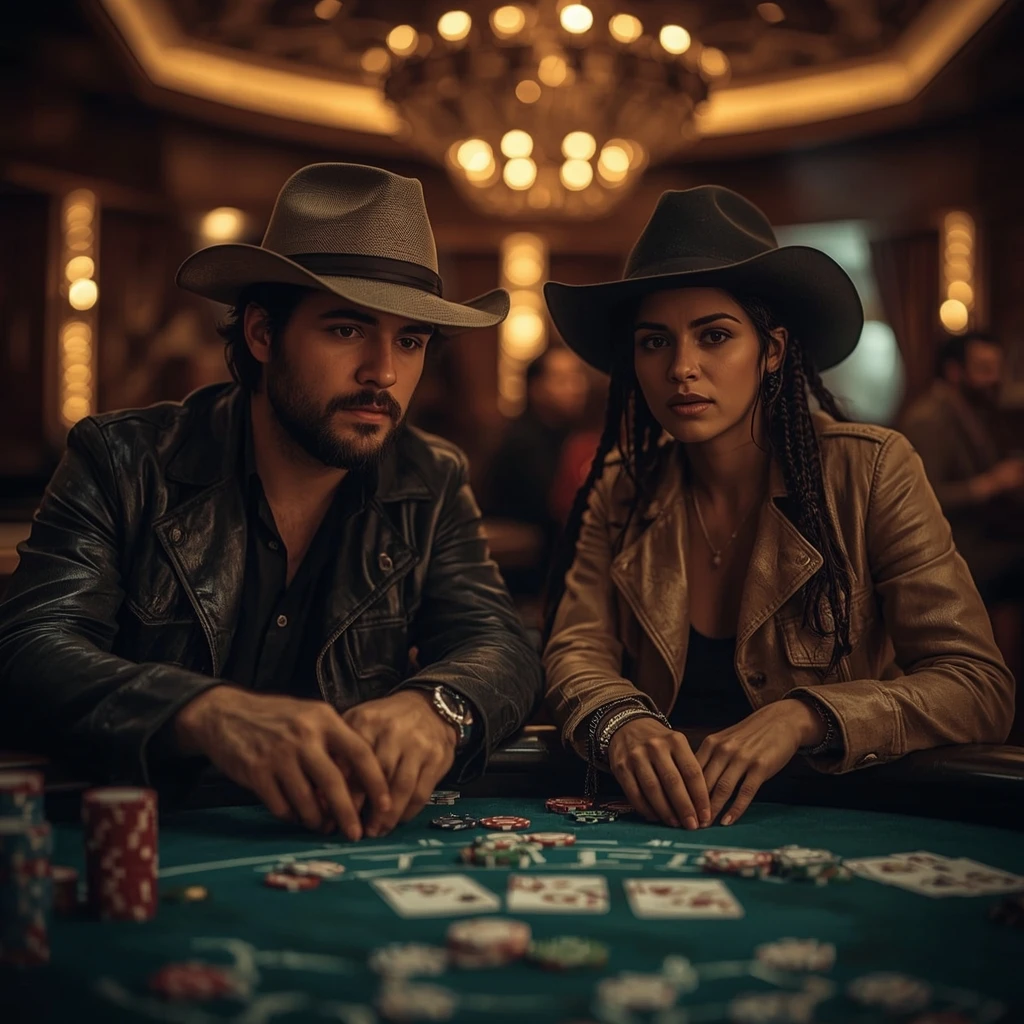 photo de deux joueurs de poker au Mega Bet Casino